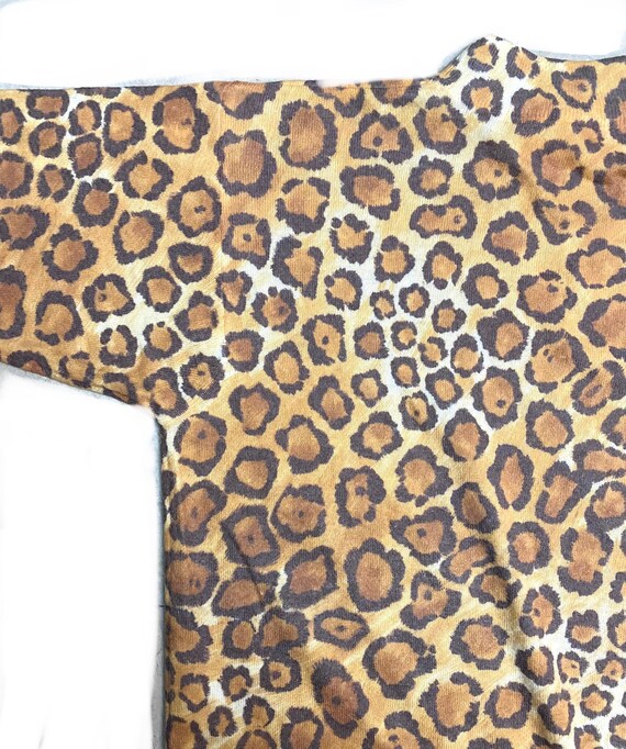 Leopard / Animalier knit turtleneck jumper slim f… - image 4