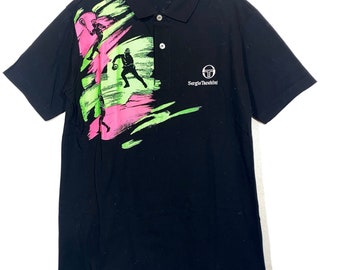 Vintage 90s Sergio Tacchini Polo T-shirt Rare Pete Sampras
