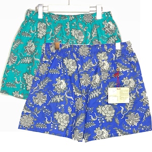 Brooksfield NWT 90s blue swim shorts with Black/white paisley print allover, 2 Colors and sizes