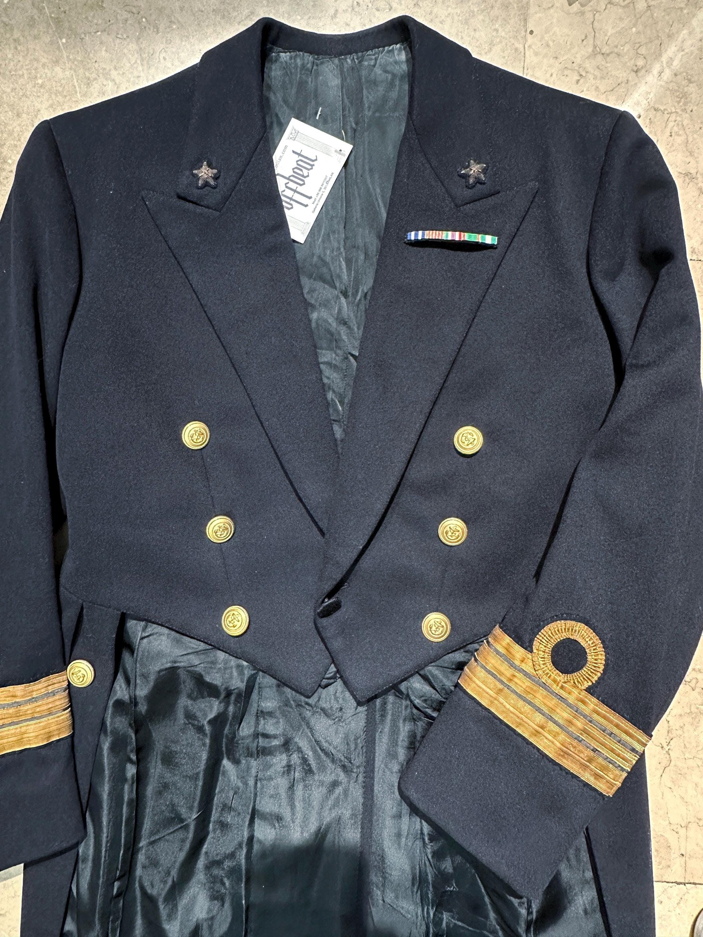 イタリア海軍、1930 年頃のフロック冬用ガラコート制服、完璧な状態