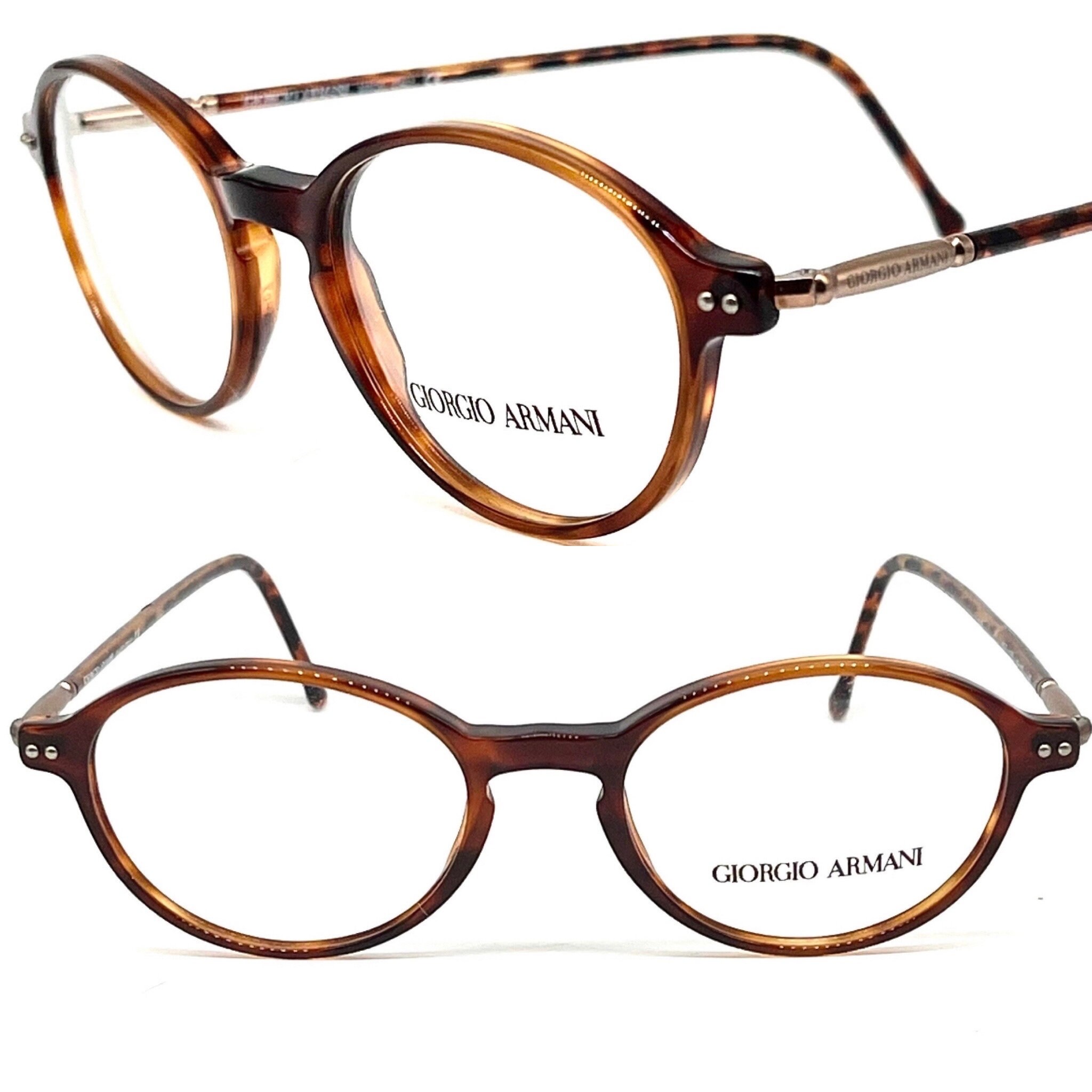 MG　ジョルジオアルマーニ Giorgio Armani 357 Oval Tortoise Keyhole Bridge Eyeglasses