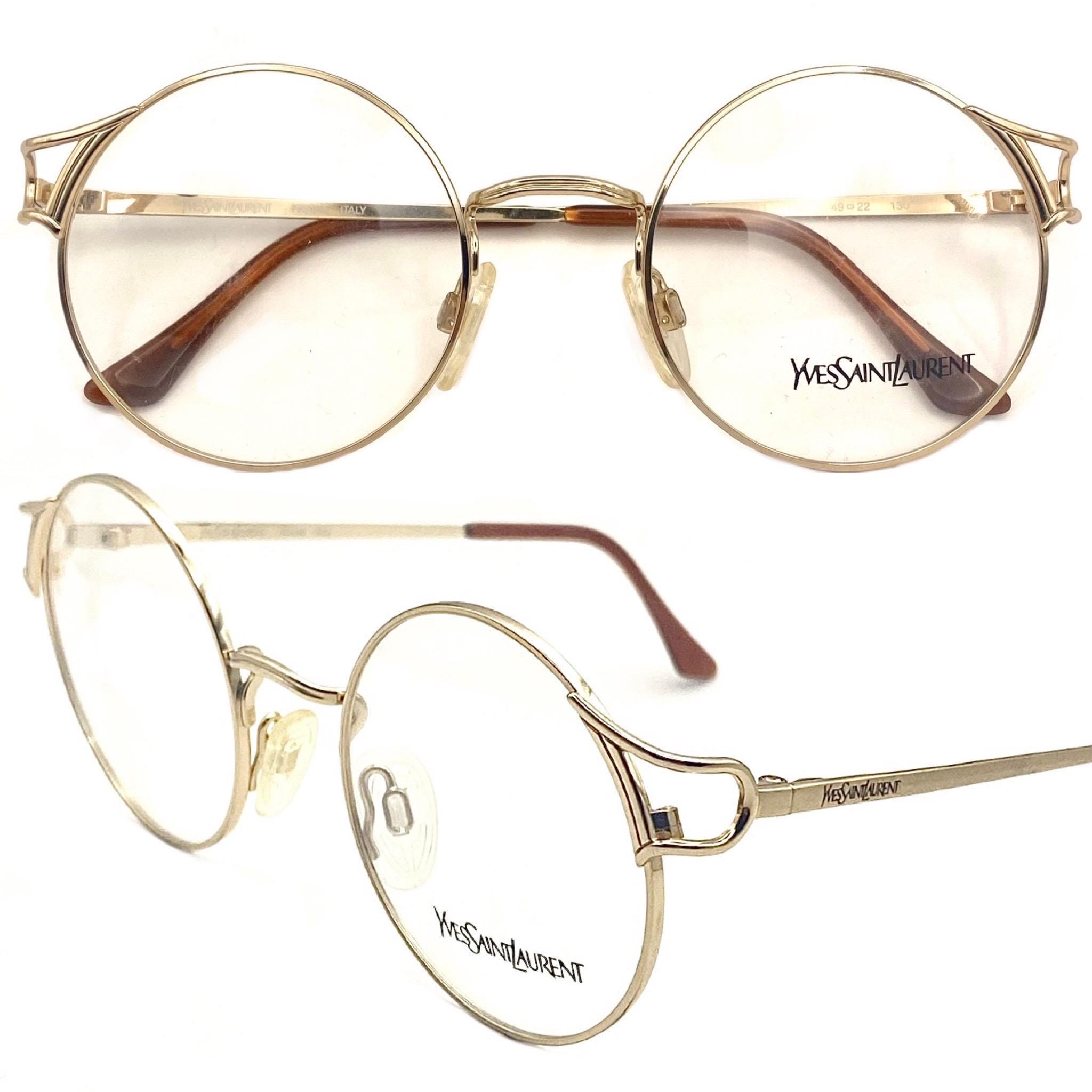 Vintage YSL “Yves Saint Laurent” Gold Glasses Frame Only Size 130 Made In Italy Archival Clothing × Vintage × Yves Saint Laurent Yves Saint  main image 2