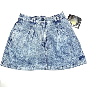 Nike Challenge Court Agassi ladies tennis acid wash denim skirt, 90s NOS w/tags sz L