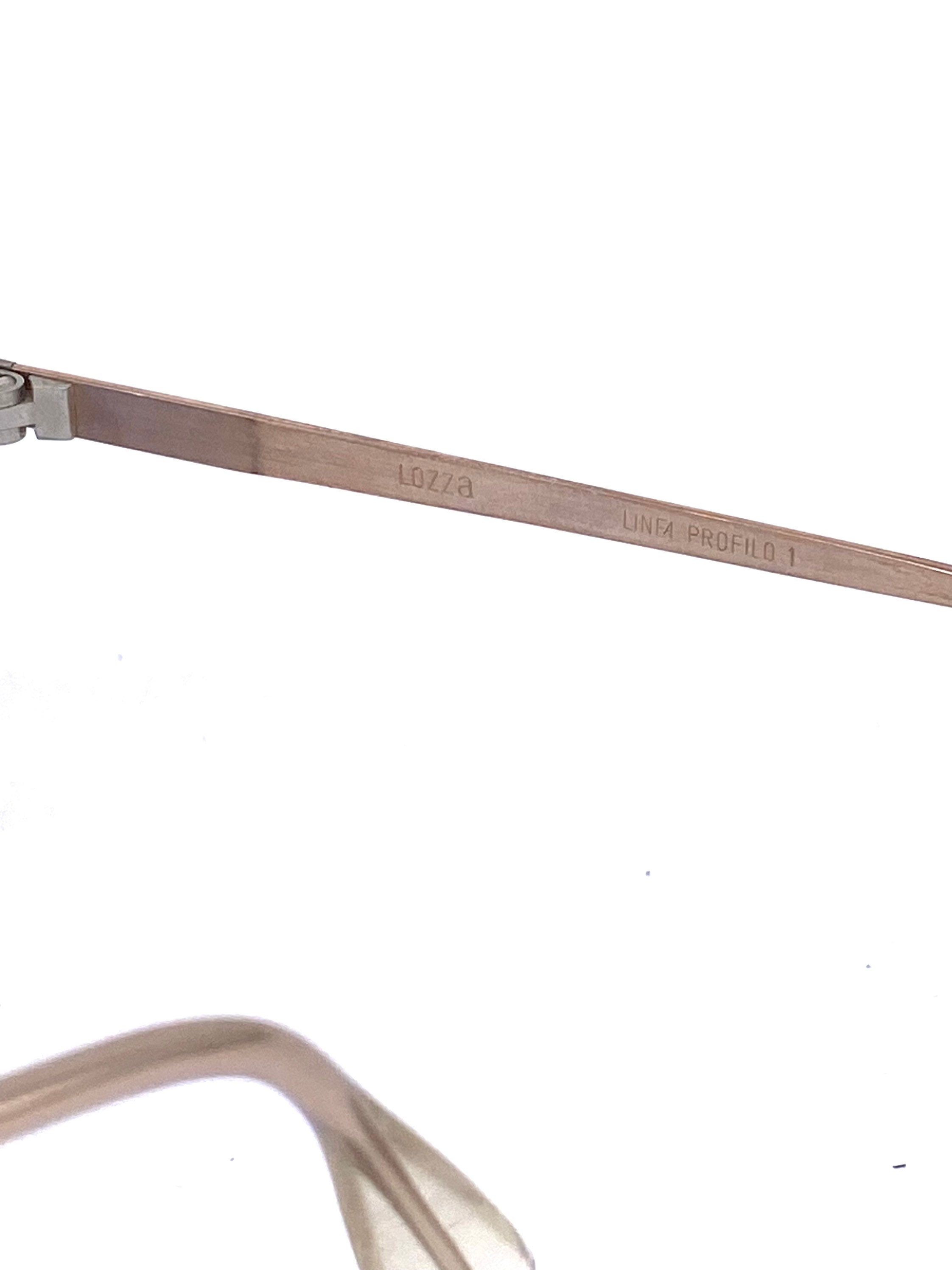Lunettes De Soleil Vintage Lozza Linea Profilo 1 - Monture Or 14kt - Verres Photochromiques - Occasion