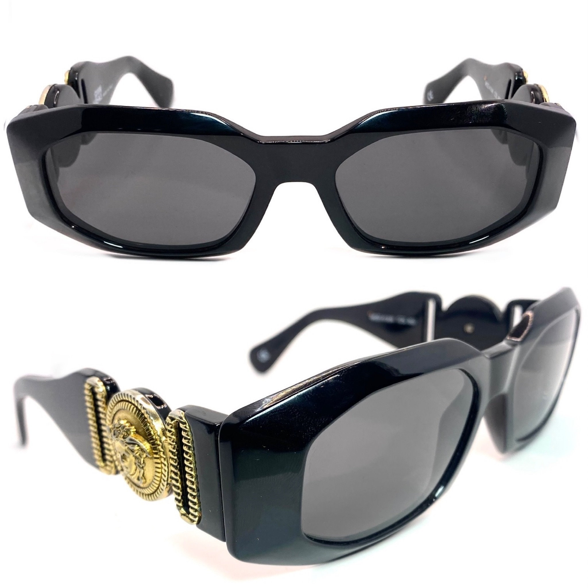 Gianni Versace 414-A the Original Biggie Sunglasses, Black W Gianni Versace 414-A the Original Biggie Sunglasses, Black W