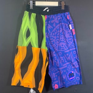 Mistral 1990s 3/4 colorful print swim shorts in 100% cotton, new old stock in 2 sizes