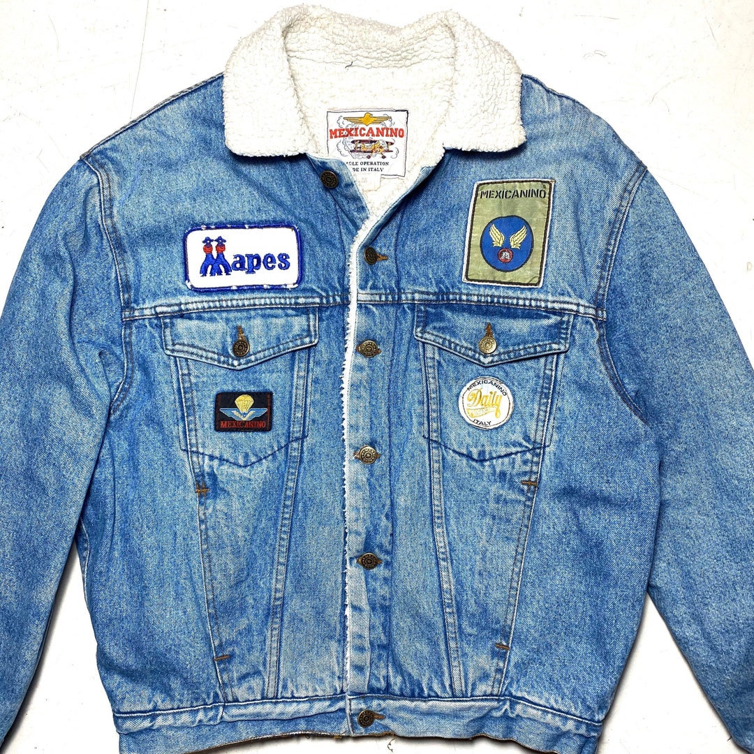 AVIREX　EMBROIDERY DENIM JAKET Avirex Embroidered Stitched Denim Work Jacket Disel XL | eBay