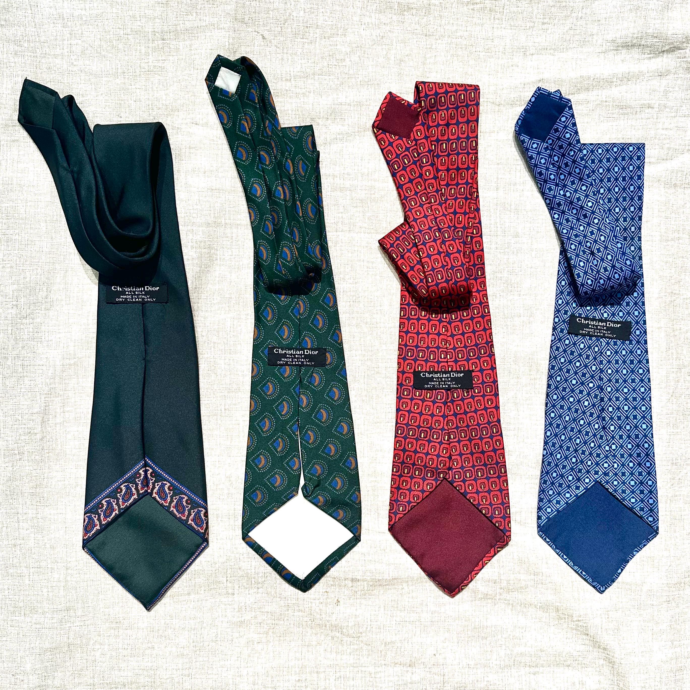 Christian Dior Vintage Silk Ties Luxury Accessories Doctor Ties CD