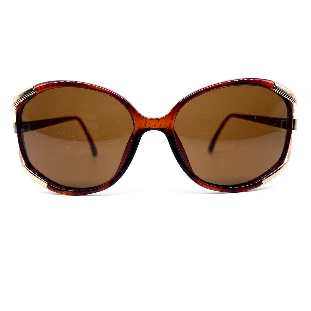 Christian Dior 2490 Hony Oversized Sunglasses With Carved