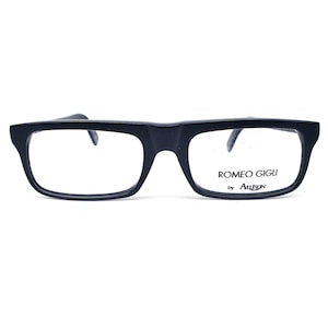 Romeo Gigli RG84 minimal square acetate eyeglasses frame, polished or matte finish, NOS 80s Italy