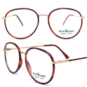 Ralph Lauren 524 classy pantos glasses frames in tortoise and gold, 80s NOS made in Italy
