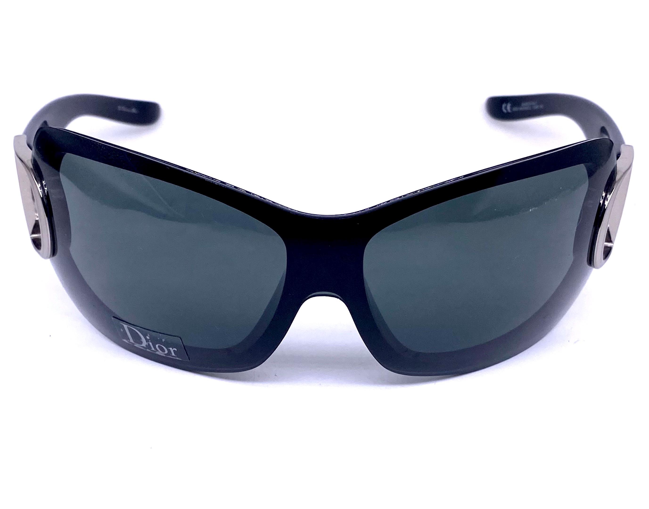 Christian Dior Airspeed 2 Modernist Black Wrap Sunglasses W 