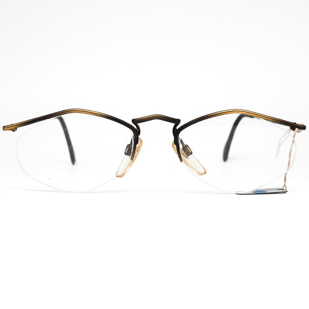 Yabispirit Minimal Matt Gold Metallic Eyeglasses Frames in Etsy
