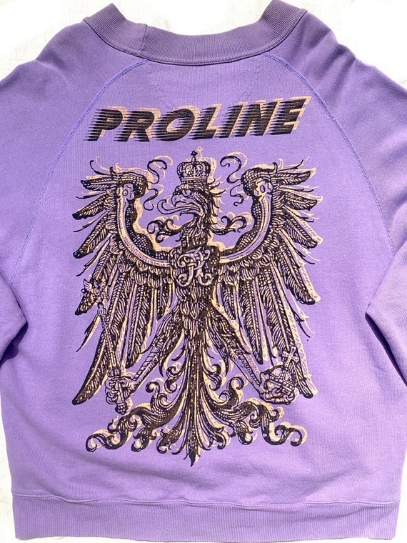 Proline Jetset Felpa Oversize in Cotone Girocollo Lilla Con Stampa Fenice Serigrafica Sul Retro Anni 90 Nos Etsy UK