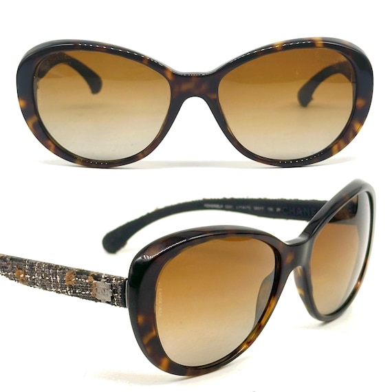 Chanel Tweed Collection 5241 Havana Brown Butterfly Cateye  display picture 1