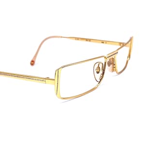 Casanova square / rectangular reading frames 24k gold, nos 80s Italy
