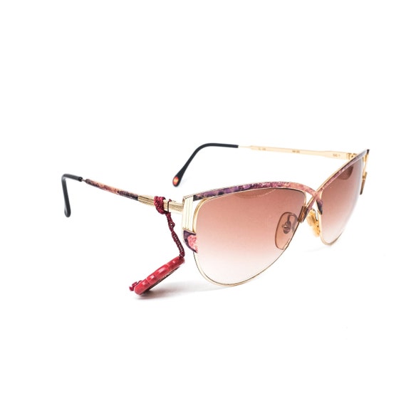 Casanova C05 gold plated cateye sunglasses with s… - image 2