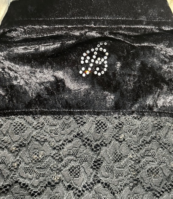 Miss Blumarine 90s black laces blouse w velvet de… - image 3