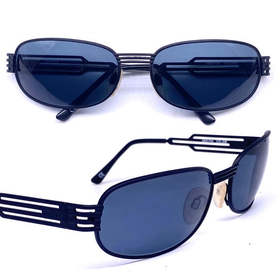 Versus Versace F36 Matt Black Modernist Wrap Sunglasses Made  display picture 2