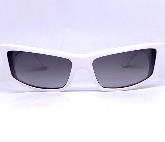 Ferragamo white acetate rectangular sunglasses w … - image 5