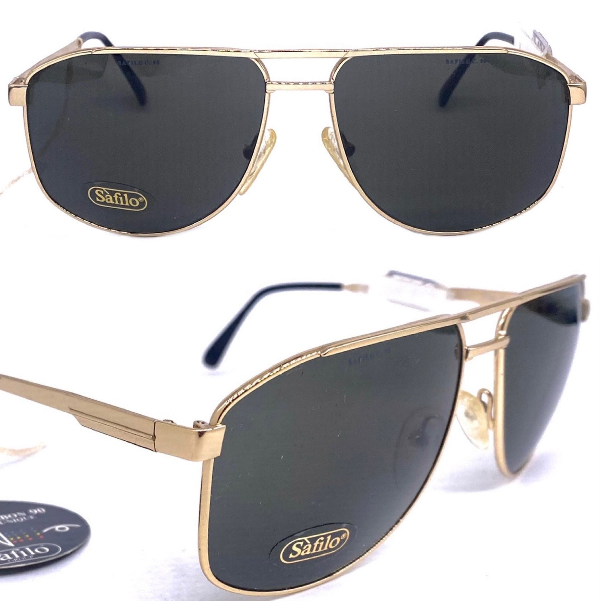 vintage safilo mizar/n 19Q sunglasses tortoiseshell frame brown gold Vintage Safilo - Etsy main image 3