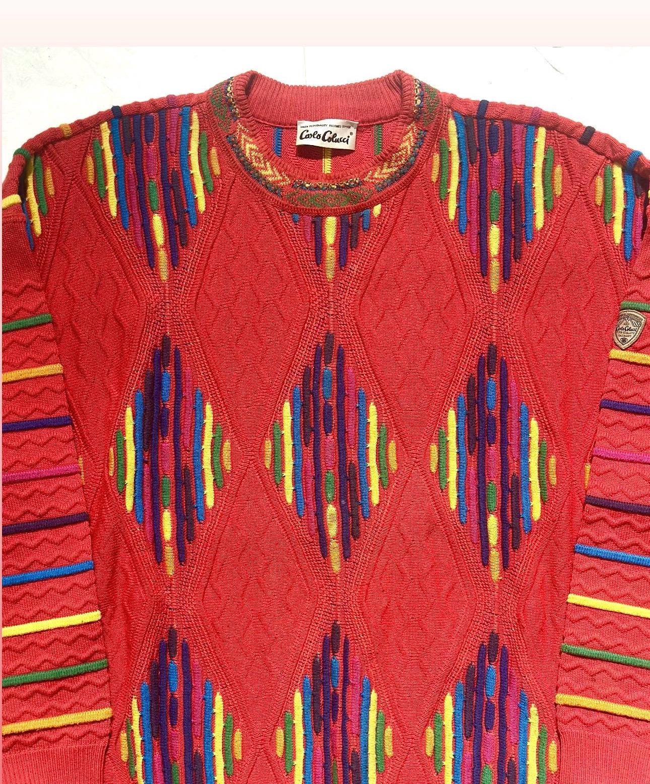 Carlo Colucci Collectors Biggie Style Multicolor Jumper Size XXL 