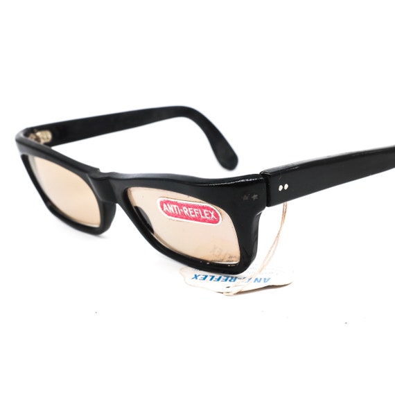 Gafas de sol clásicas antirreflejos cuadradas de acetato negro con