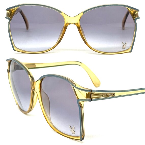 Playboy 4573 Optyl Translucent Sunglasses With Metallic Blue  display picture 2