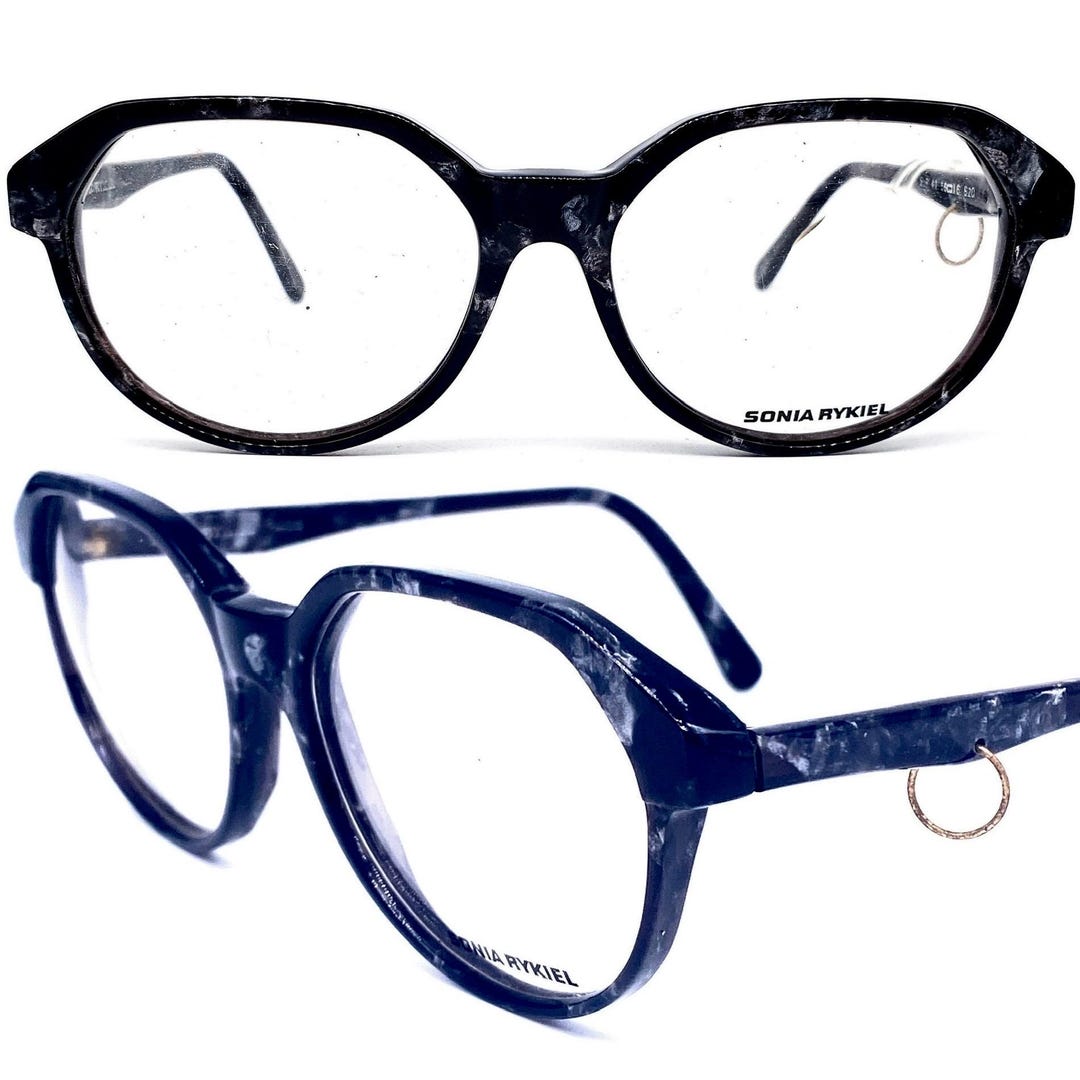 Monture de lunettes de vue Sonia Rykiel cool noir marbré panto