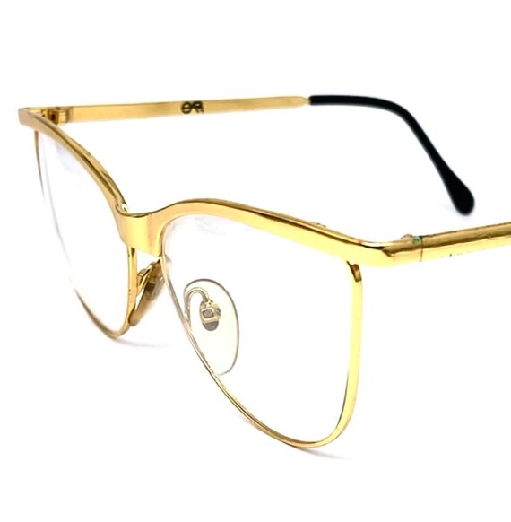 OAR Golden Metal Cateye Eyeglasses Frames Hand Made in Italy  display picture 3
