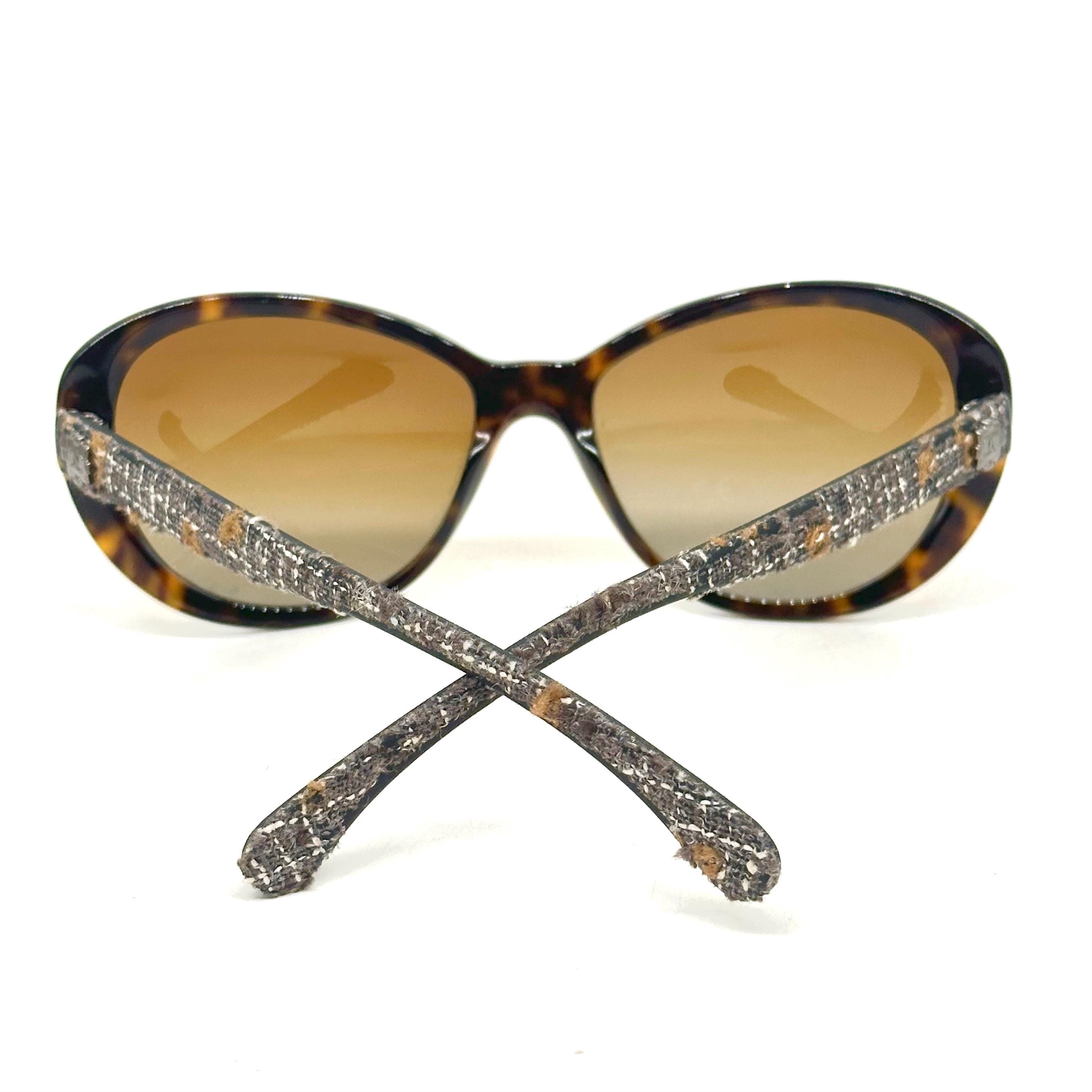 Chanel Tweed Collection 5241 Havana Brown Butterfly Cateye Frame