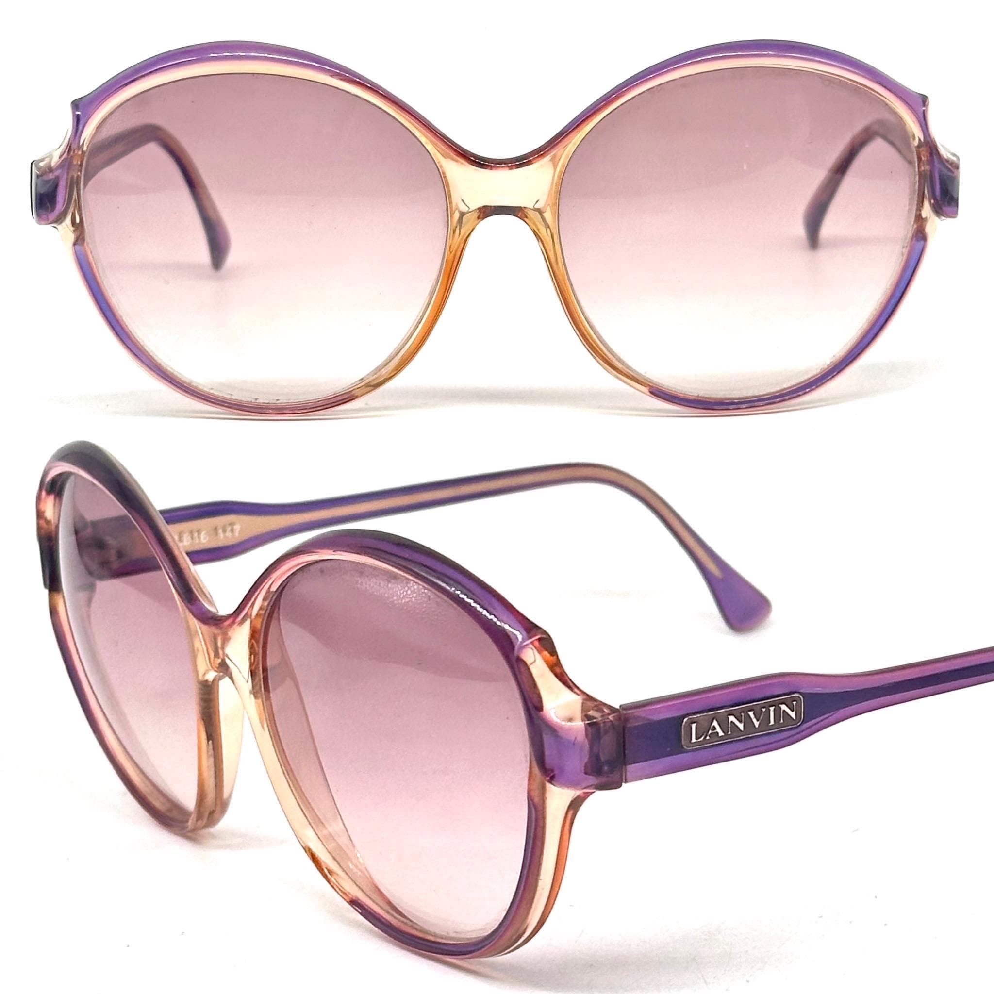 サングラス Lanvin Sunglasses LNV126SLB 770 Purple Gold Logo Round l Lanvin Sunglasses LNV126SLB Round Metal Gold Logo (LANVIN