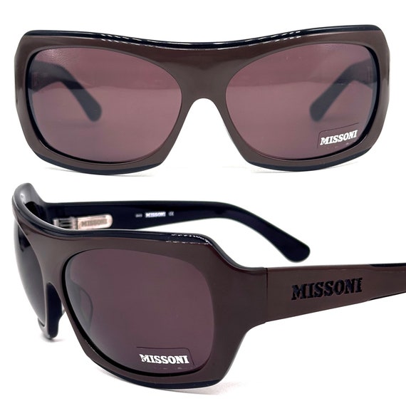 Missoni MI50304 Brown and Black Oversized Bug Eye Sunglasses  display picture 1