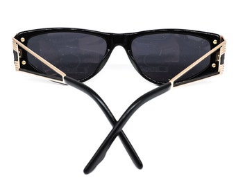 Gafas de sol Alberta Ferretti con forma de lágrima y diseño de ojo de gato  con patillas cortadas, años 80, Italia