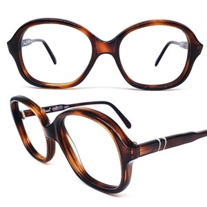 Persol Ratti 58304 classy tortoise square butterfly geek eyeglasses frames, NOS 80s Italy