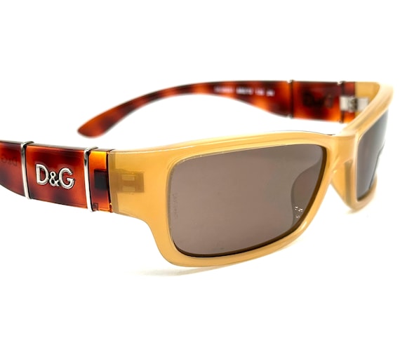 Dolce & Gabbana Tortoiseshell Square Sunglasses with Gold Temples - Brown Lenses Dolce & Gabbana Tortoiseshell Square Sunglasses - Brown  main image 4