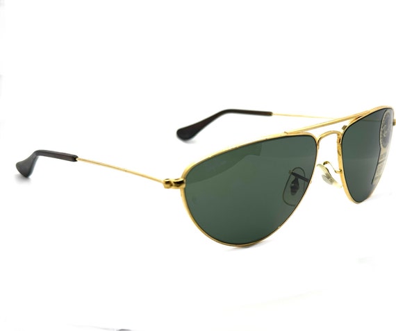 Rayban B&l W1082 59-16 Gold Plated Metal Aviator Sunglasses Made