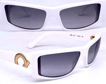 Shield Sunglasses Ferragamo Rimless Narrow 2000s 1070b - Etsy display picture 1