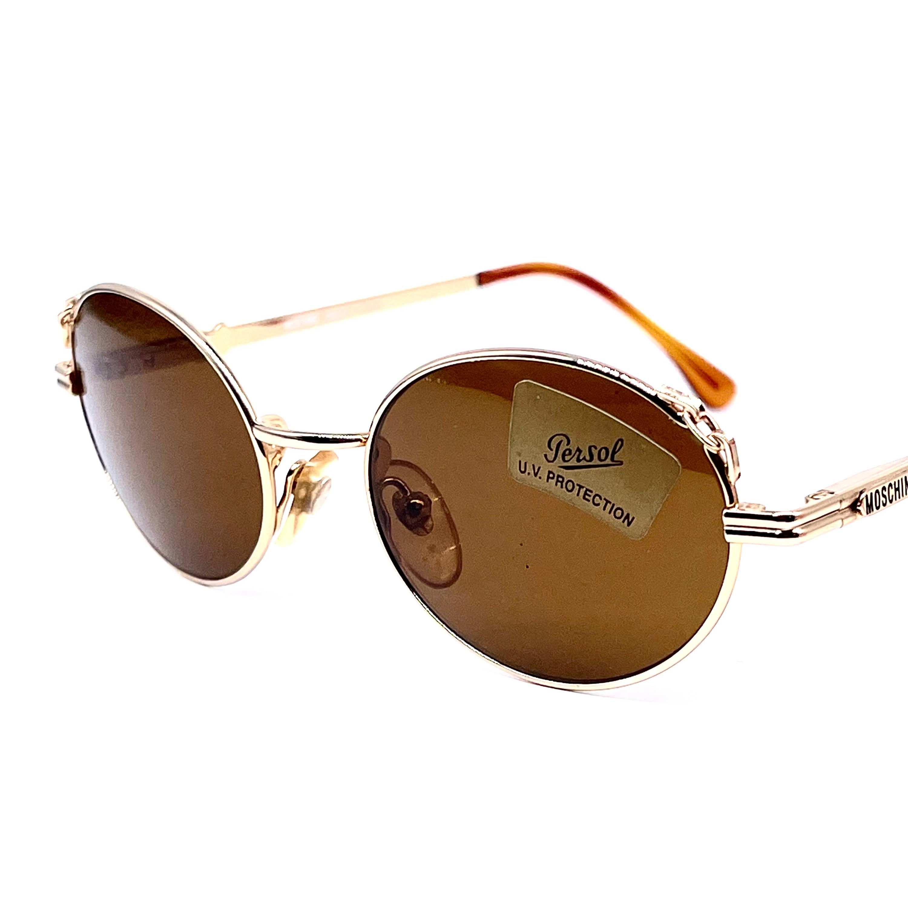 Moschino X Persol Mm523 Spellout Sunglasses Gold Tortoise