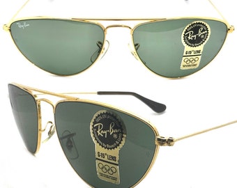 大人気定番商品 W1082 B&l Rayban 59-16 Sunglasses Aviator Metal Plated Gold 小物