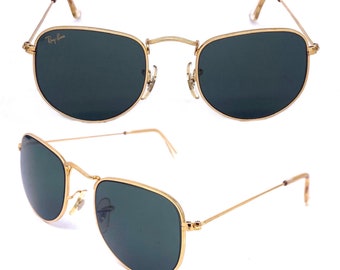 Gafas de sol Ray-Ban W1862 Bausch Lomb Classic Pantos de metal dorado, fabricadas en EE. UU., años 80