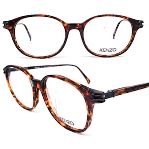 Kenzo k367 ENCKE pantos style braun Tortoise Brillengestelle Acetat, 80er Jahre Frankreich