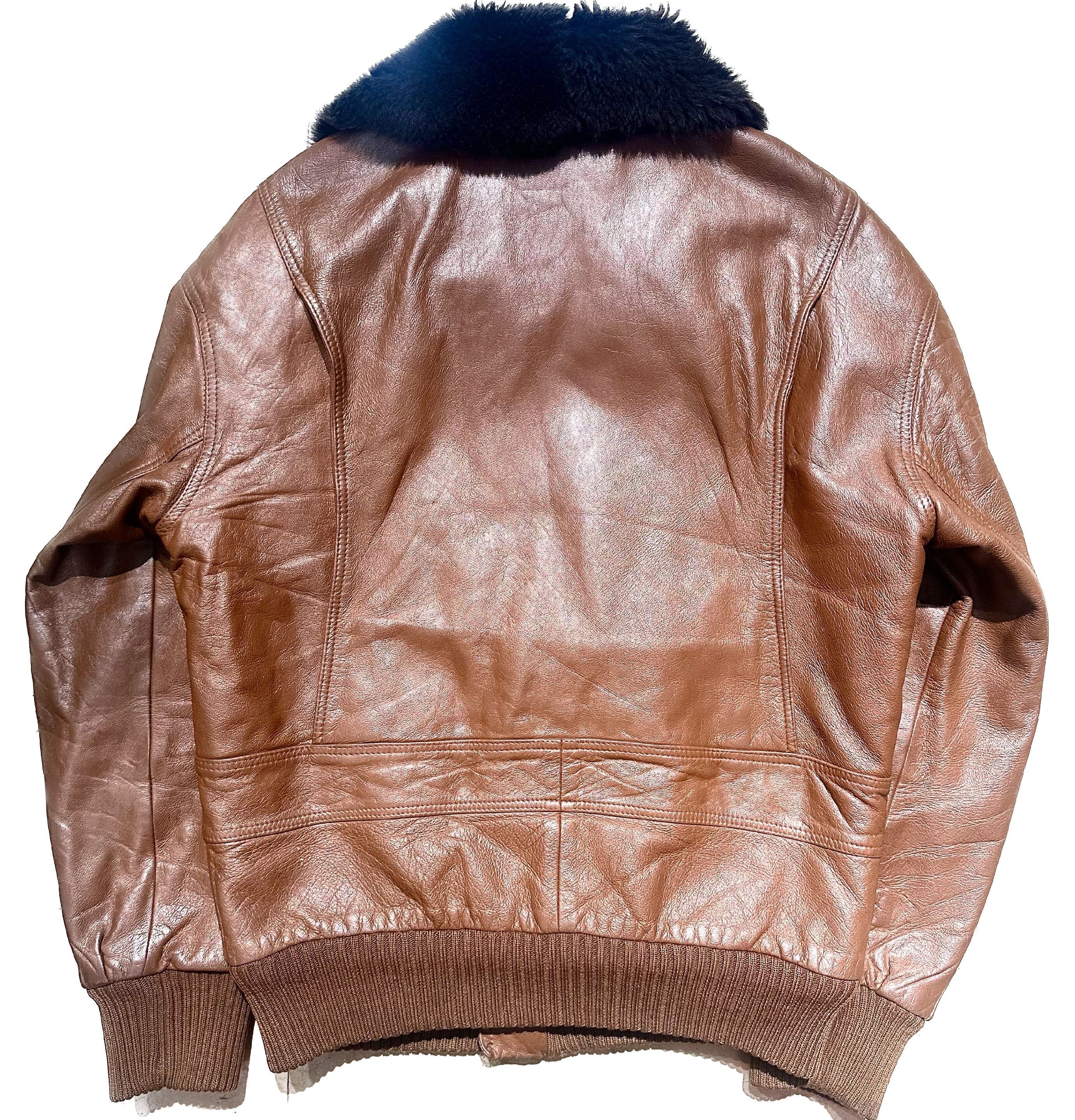 ダ*ー様 80s A-2 real leather bomber jacket 81KBbepC09L._UY1000_.jpg