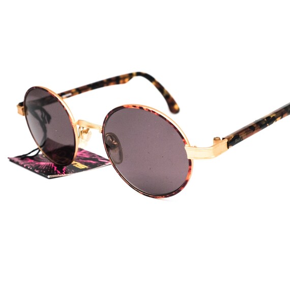 Gafas de sol de violonchelo redondas estilo Sunjet de Carrera lennon con acetato de tortuga y piezas metalicas doradas hechas en Italia anos 80 NOS Etsy Mexico