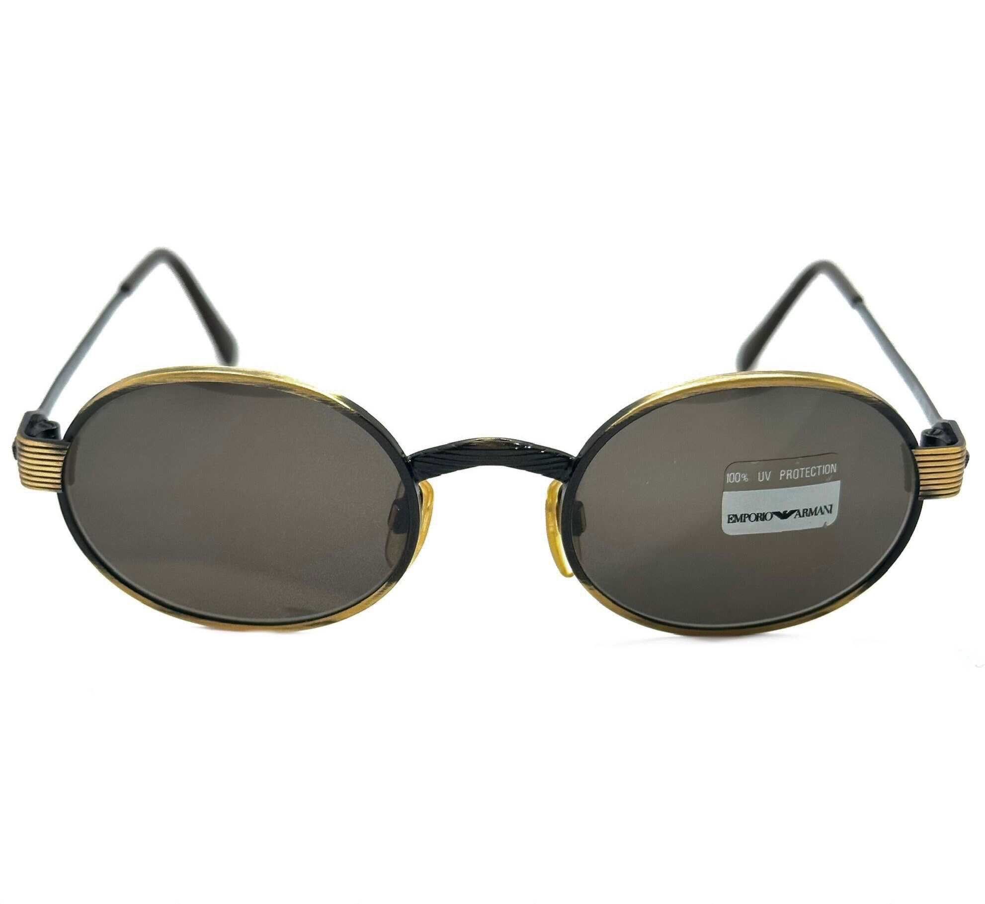 Emporio Armani 055-S Oval Antique Brass Sunglasses W/ Eagle Emporio Armani 055-S Oval Antique Brass Sunglasses W/ Eagle