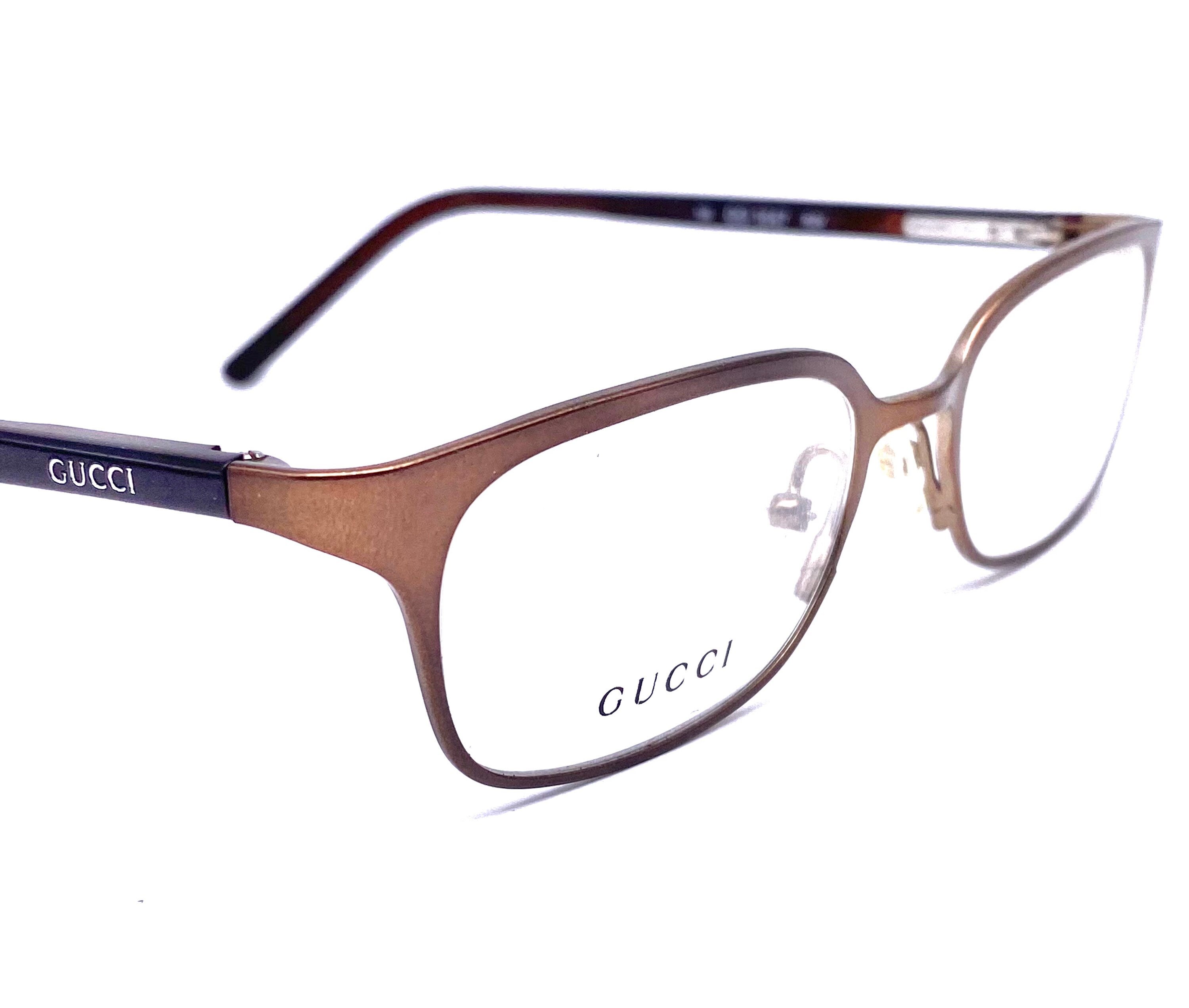 Gucci GG1647 Satin Copper Rectangular Minimalist Frames Made in 