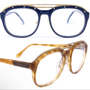 Dérapage luxury aviator glasses hand made in Italy, 2 colorways, NOS 80s