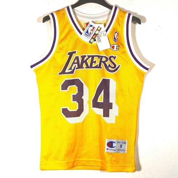 Los Angeles Lakers O'neal 34 NBA Champions Jersey NOS 90s With
