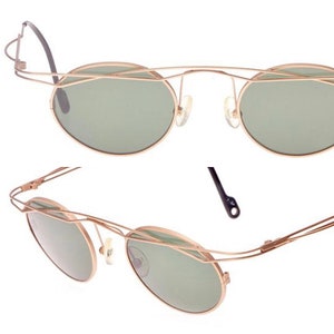 Flair Eye-Q unique intricate round avant-garde titanium sunglasses made in Germany, 80s NoS