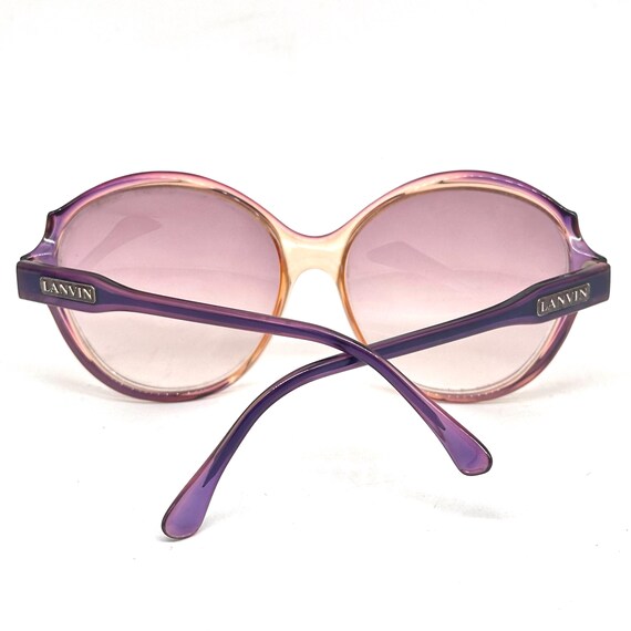 Lanvin Women\'s Deep Purple Oversized Sunglasses Lanvin Paris SLB 16 147 Clear Purple Frame Luxury Oversize  main image 2